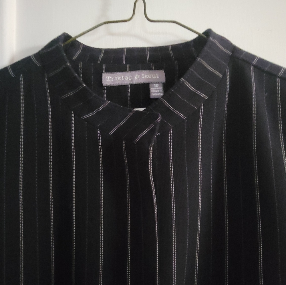 Tristan & Iseut 2000's Navy Striped Blazer